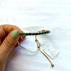 J.Crew emerald green stone bracelet, New with tags!